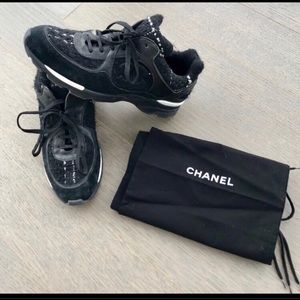 Rare authentic Chanel tweed sneakers